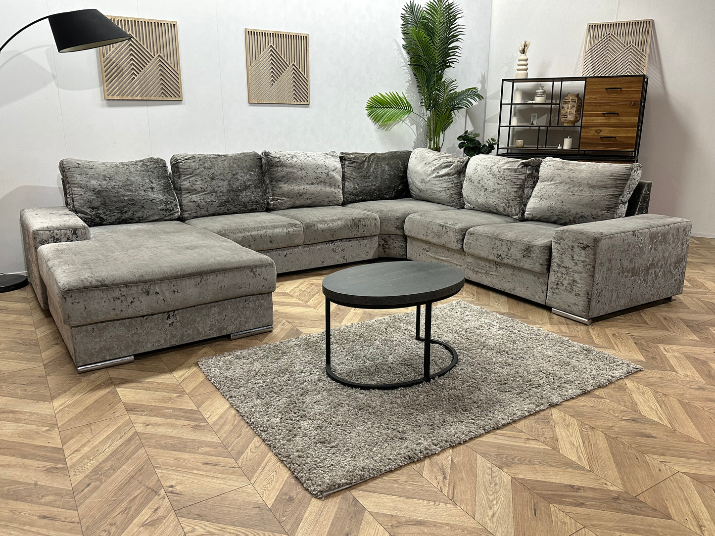 Grijze Velvet U Bank ~ Inruilvoordeel