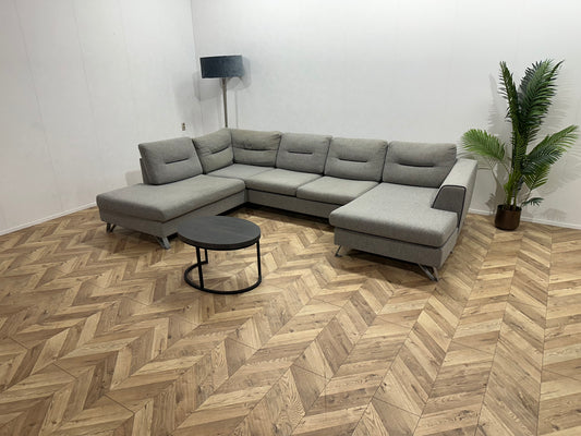 H&H Licht Grijze U Bank ~ Losse Kussens Met Afneembare Hoezen