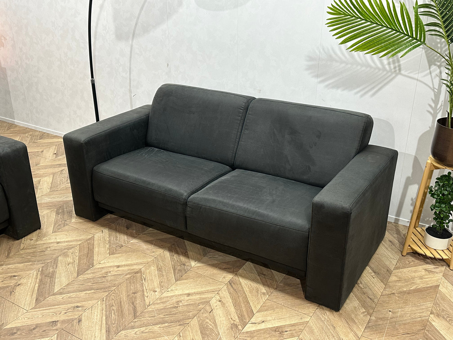 Antraciet Suède Stoffen Banken Set ~ Inruilvoordeel