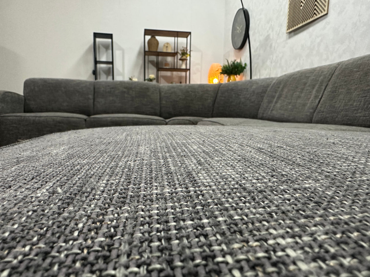 Grijze U Bank ~ Vaste Kussens