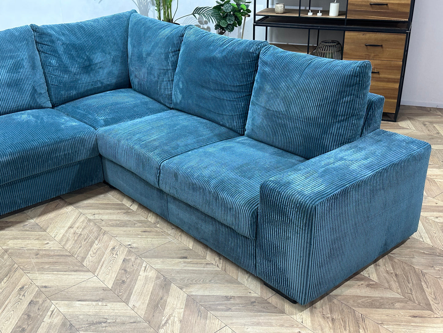 Blauwe Ribstof U Bank ~ Slaapfunctie