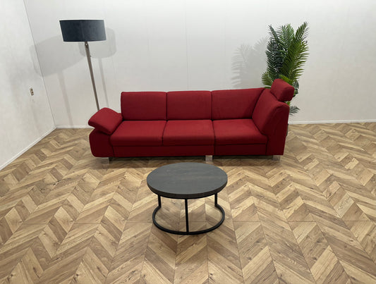 Goossens Rode Design 3-Zits Bank ~ Verstelbare Armsteun ~ Nieuwstaat