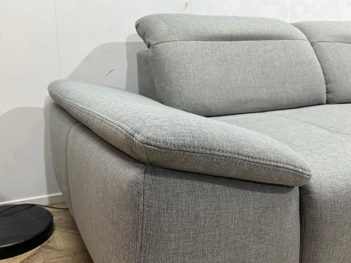 Licht Grijze Hoekbank ~ Verstelbare Hoofdsteunen