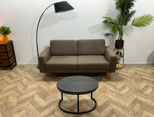 Licht Bruine 2.5-Zits Bank ~ Losse Rugkussens Met Afneembare Hoezen