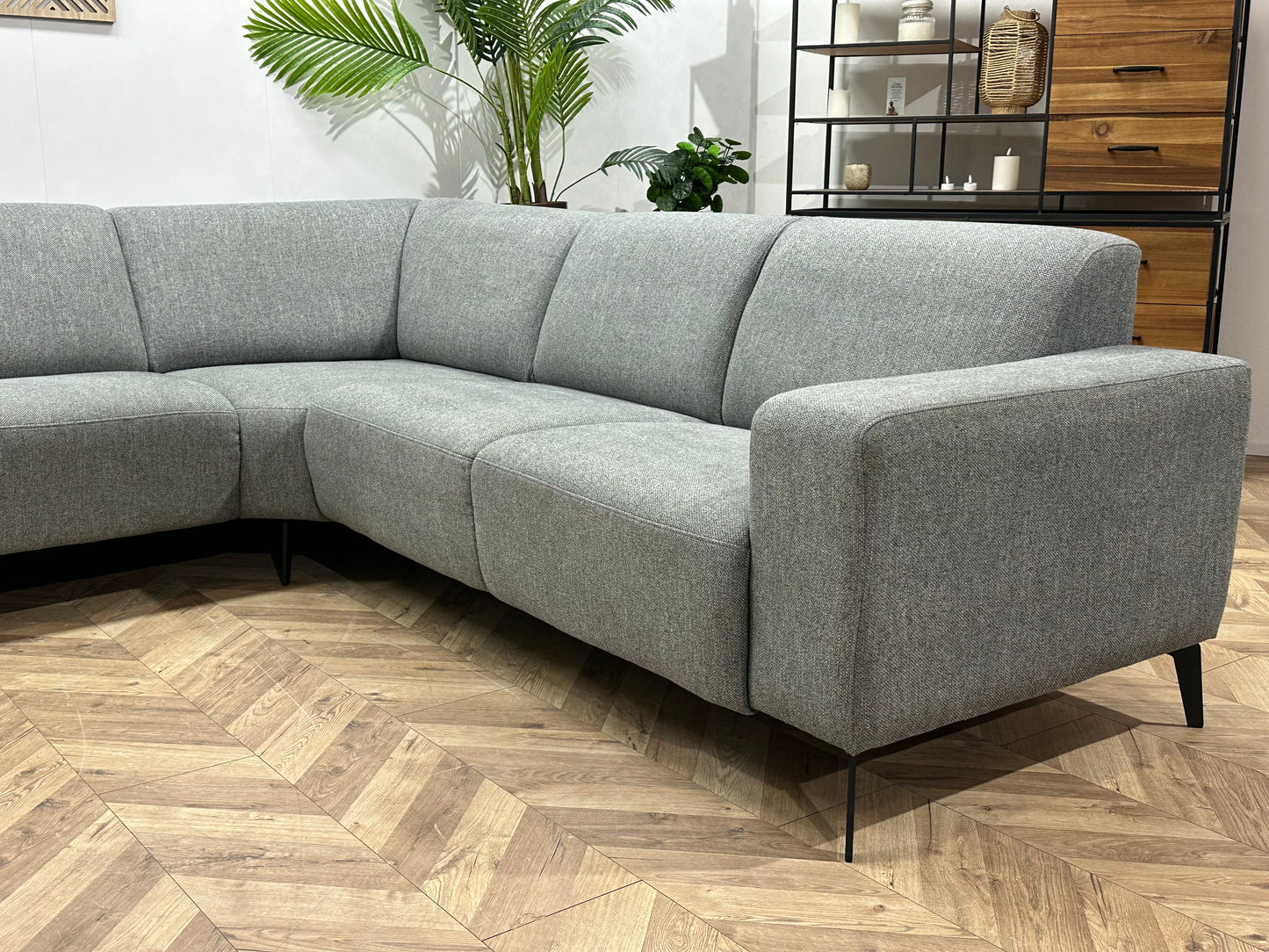 Licht Grijze U Bank ~ Vaste Kussens