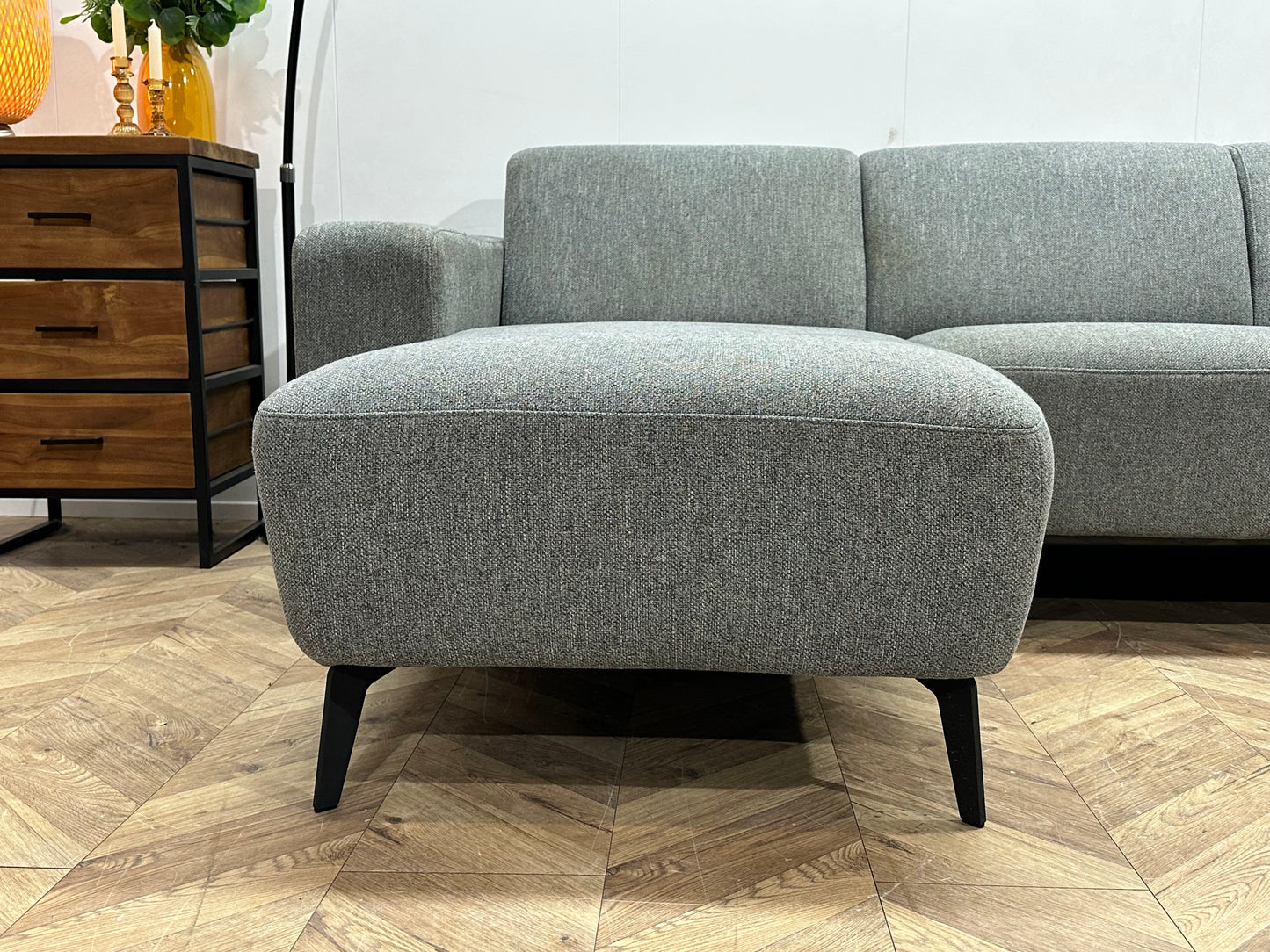 Licht Grijze U Bank ~ Vaste Kussens