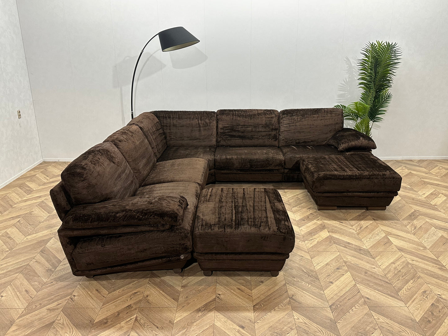 Umix Bruine Velvet U Bank ~ Vaste Kussens