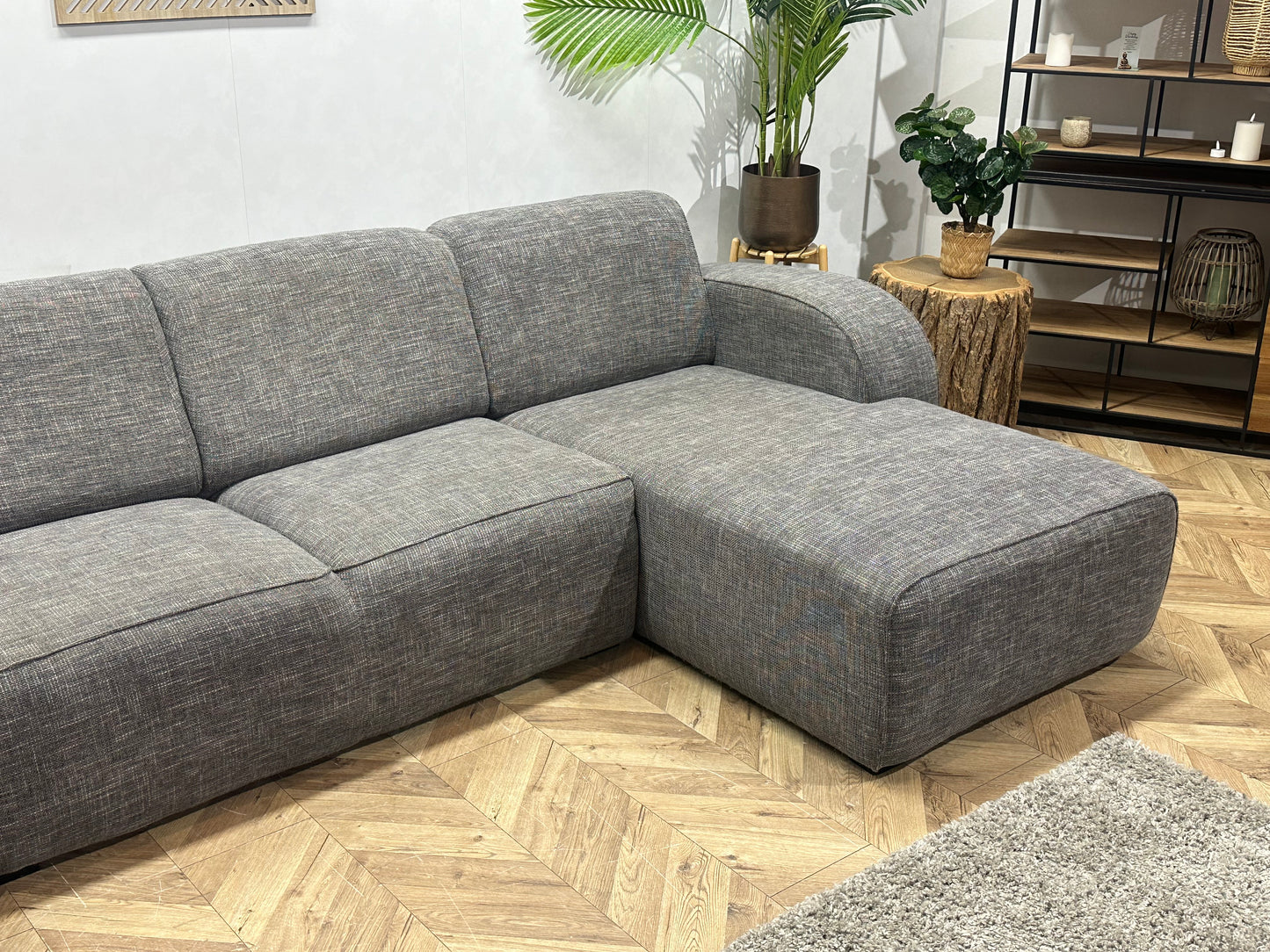 Grijze U Bank ~ Vaste Kussens