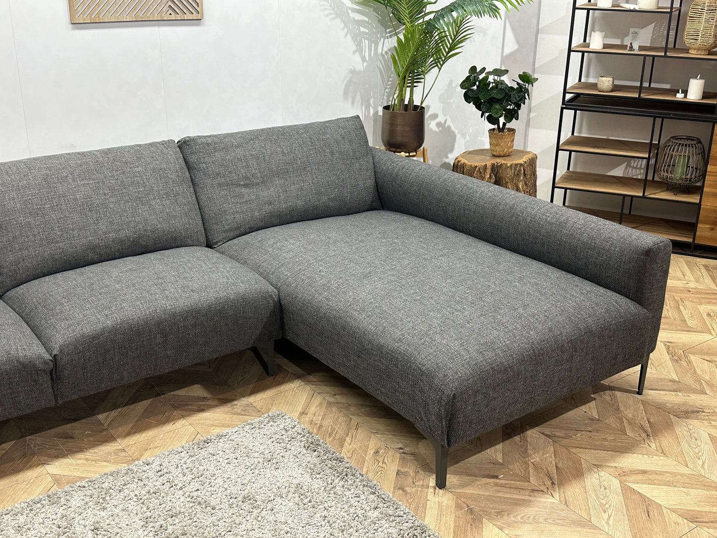 Bert Plantagie Antraciet Design Hoekbank ~ Vaste Kussens