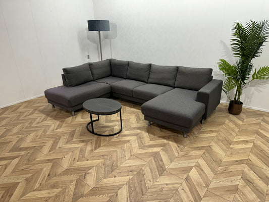 Antraciet U Bank ~ Losse Rugkussens Met Afneembare Hoezen