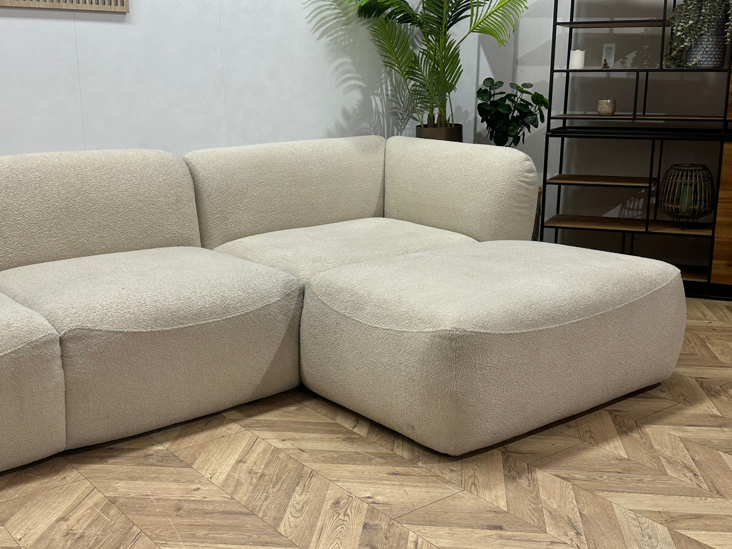 Witte/Crème Blouce Stoffen U Bank ~ Vaste Kussens