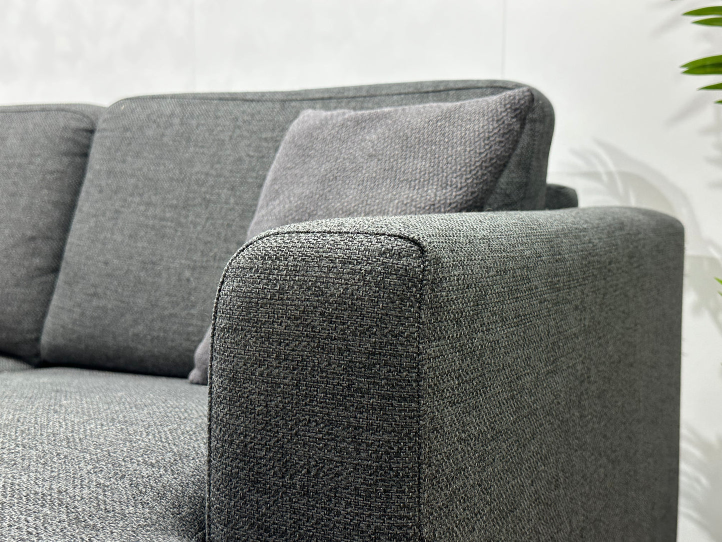 Antraciet U Bank ~ Losse Rugkussens Met Afneembare Hoezen