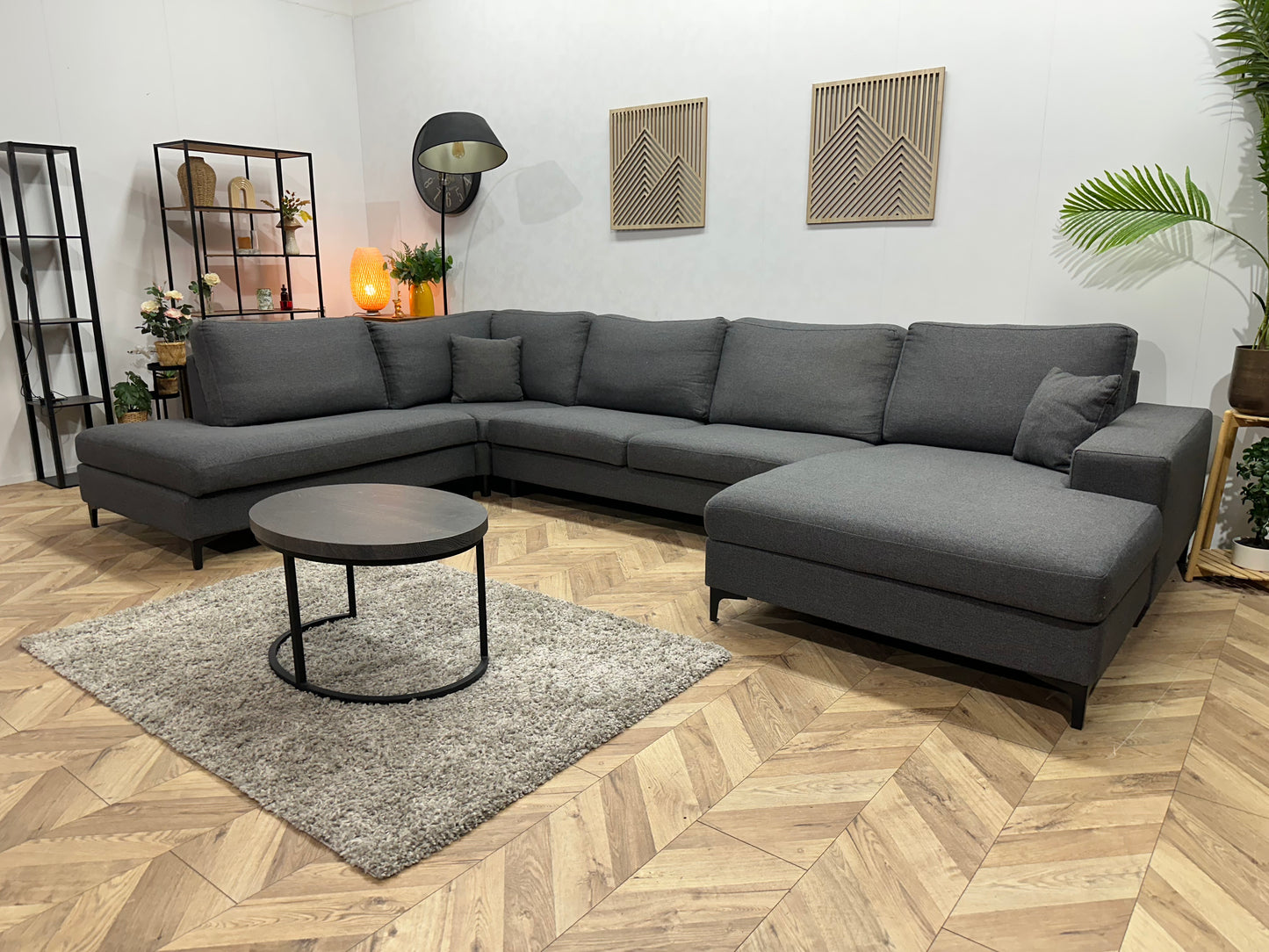 Antraciet U Bank ~ Losse Kussens Met Afneembare Hoezen