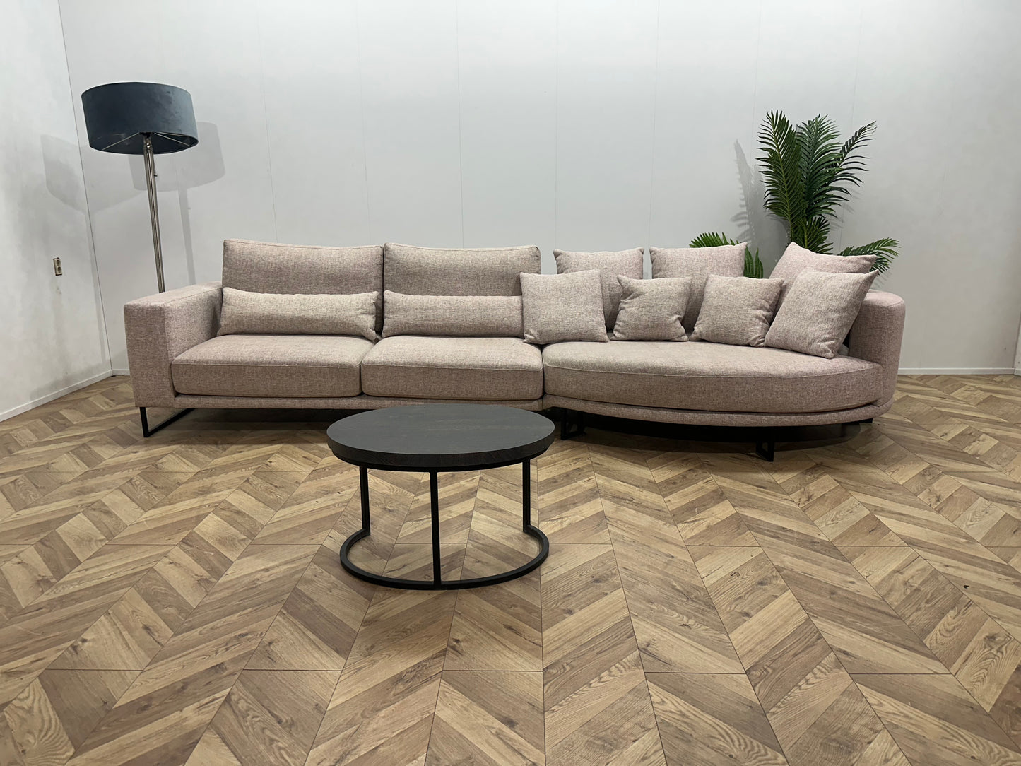 Crème Design Hoekbank ~ Losse Kussens Met Afneembare Hoezen