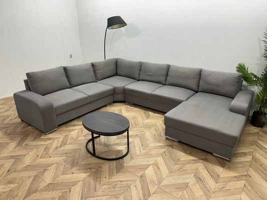 Licht Grijze U Bank ~ Losse Rugkussens Met Afneembare Hoezen