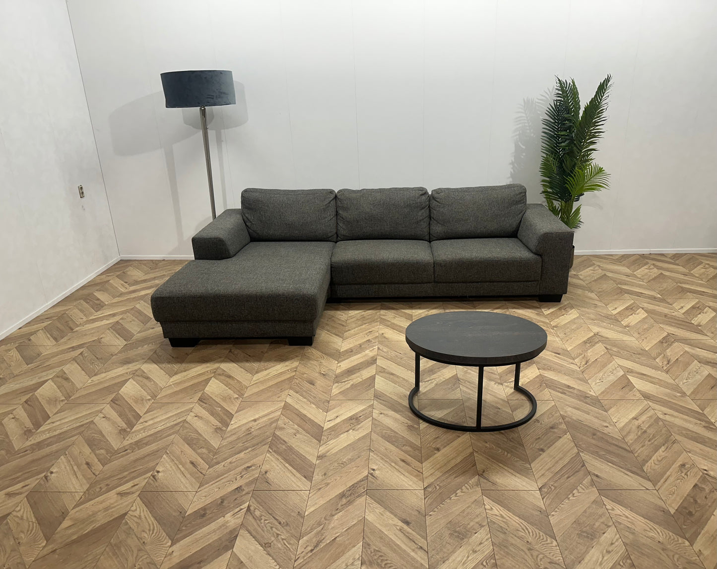 In.House Antraciet Hoekbank ~ Losse Rugkussens Met Afneembare Hoezen