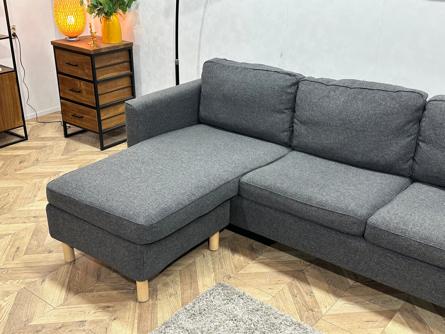 Antraciet Hoekbank ~ Meerdere Opstellingen