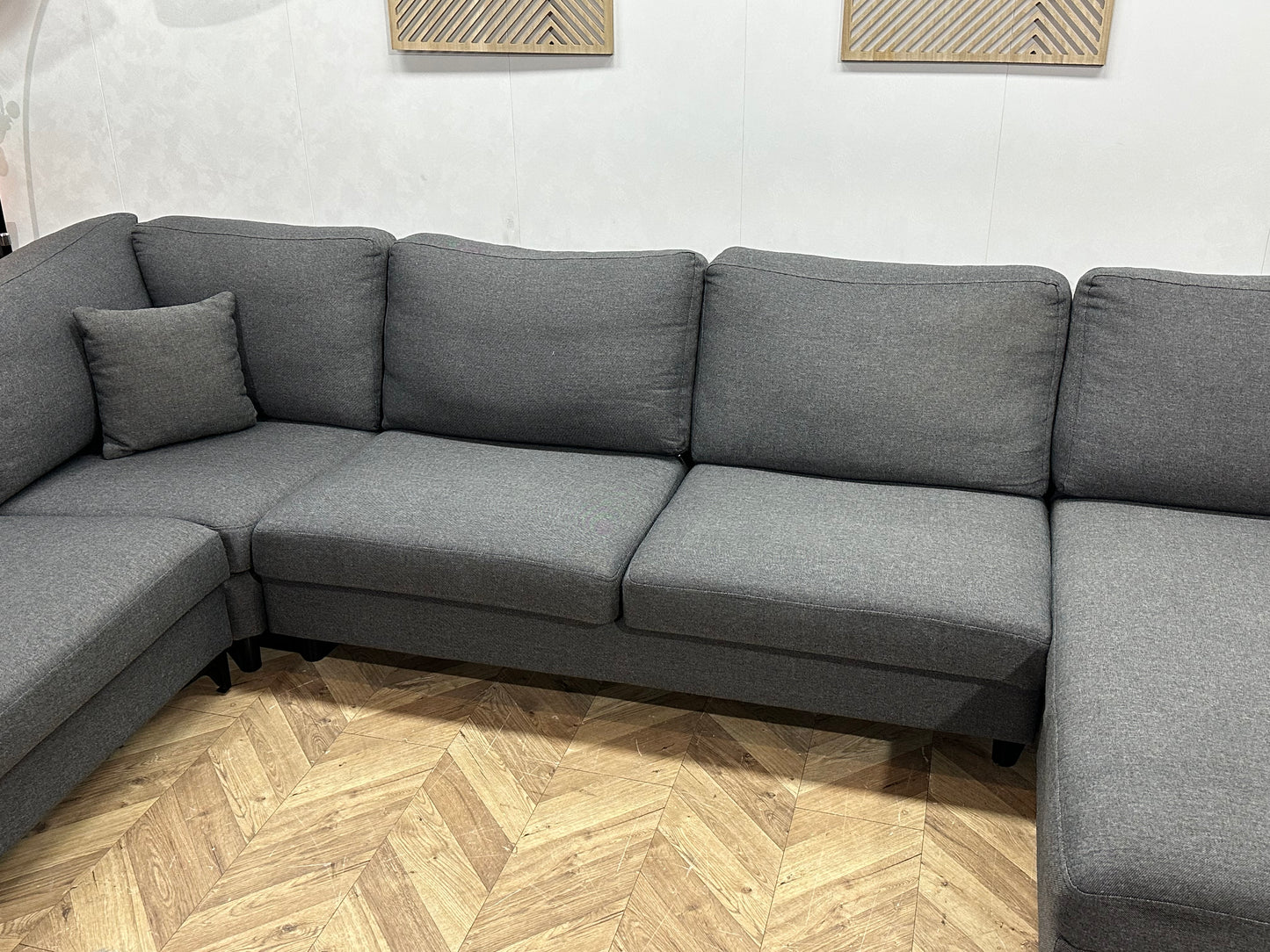 Antraciet U Bank ~ Losse Kussens Met Afneembare Hoezen