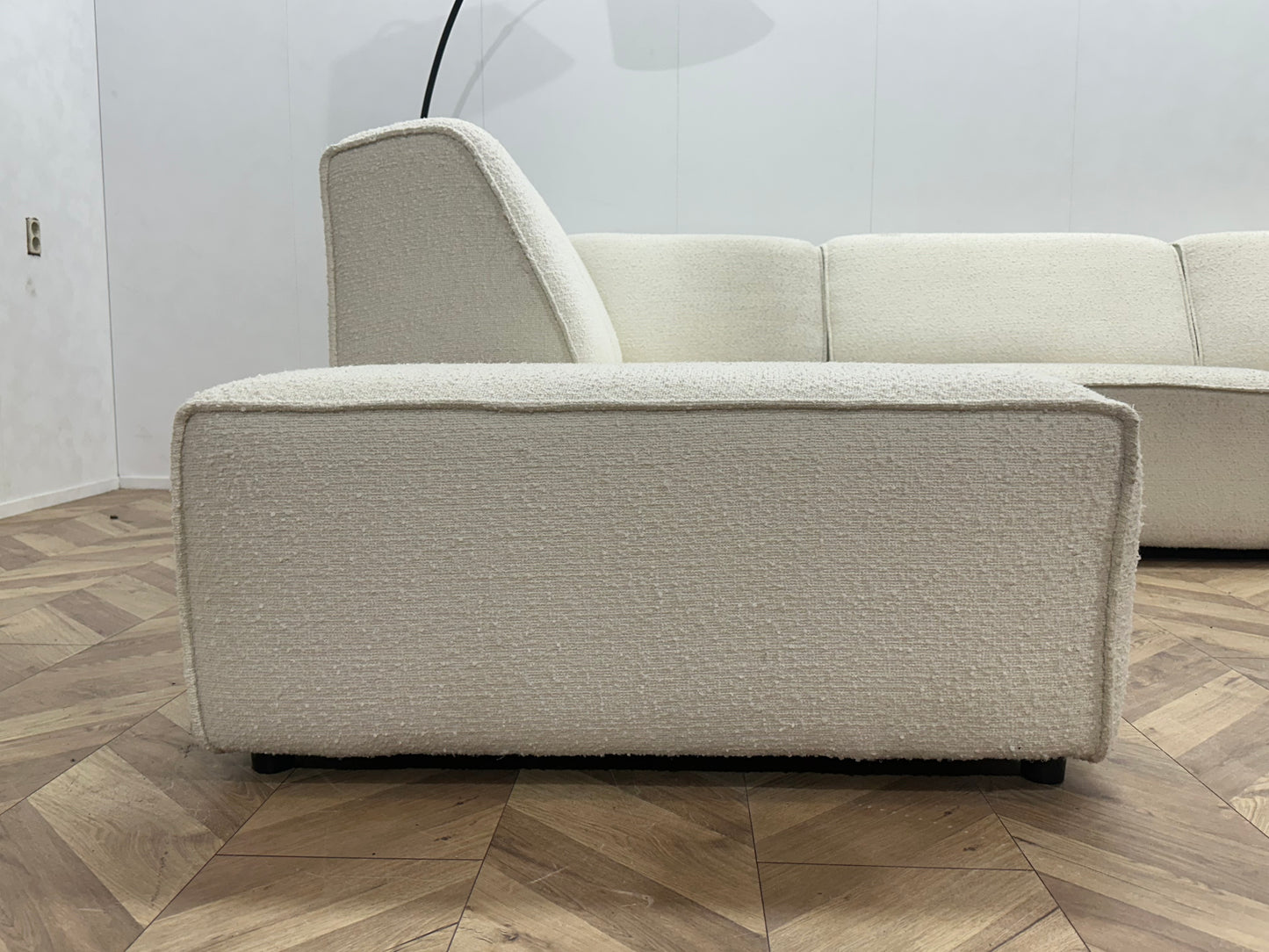 Witte Bouclé Stoffen U Bank ~ Vaste Kussens