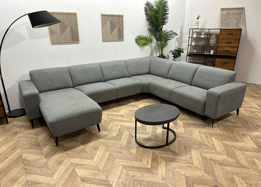 Licht Grijze U Bank ~ Vaste Kussens