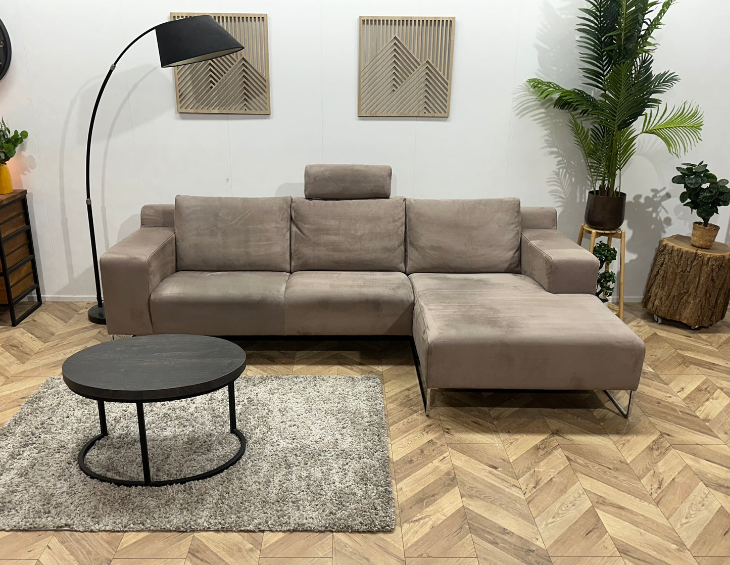 Montèl Licht Bruine Hoekbank ~ Nieuwstaat