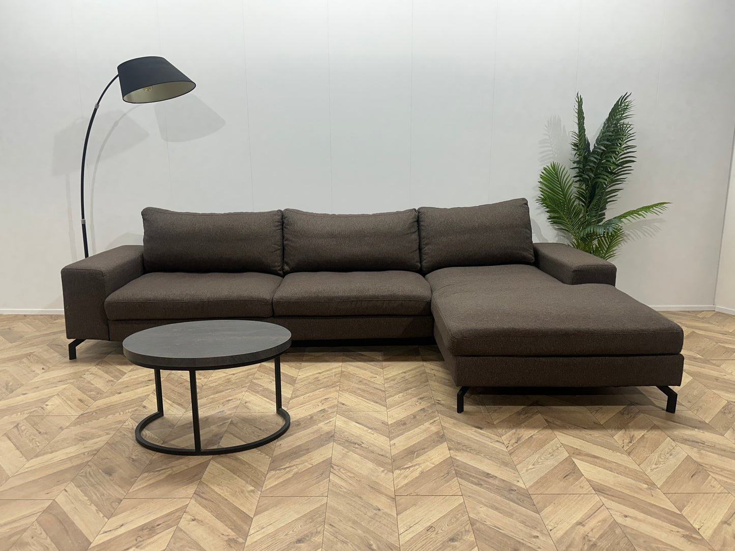 Montèl Bruine Hoekbank ~ Losse Kussens Met Afneembare Hoezen