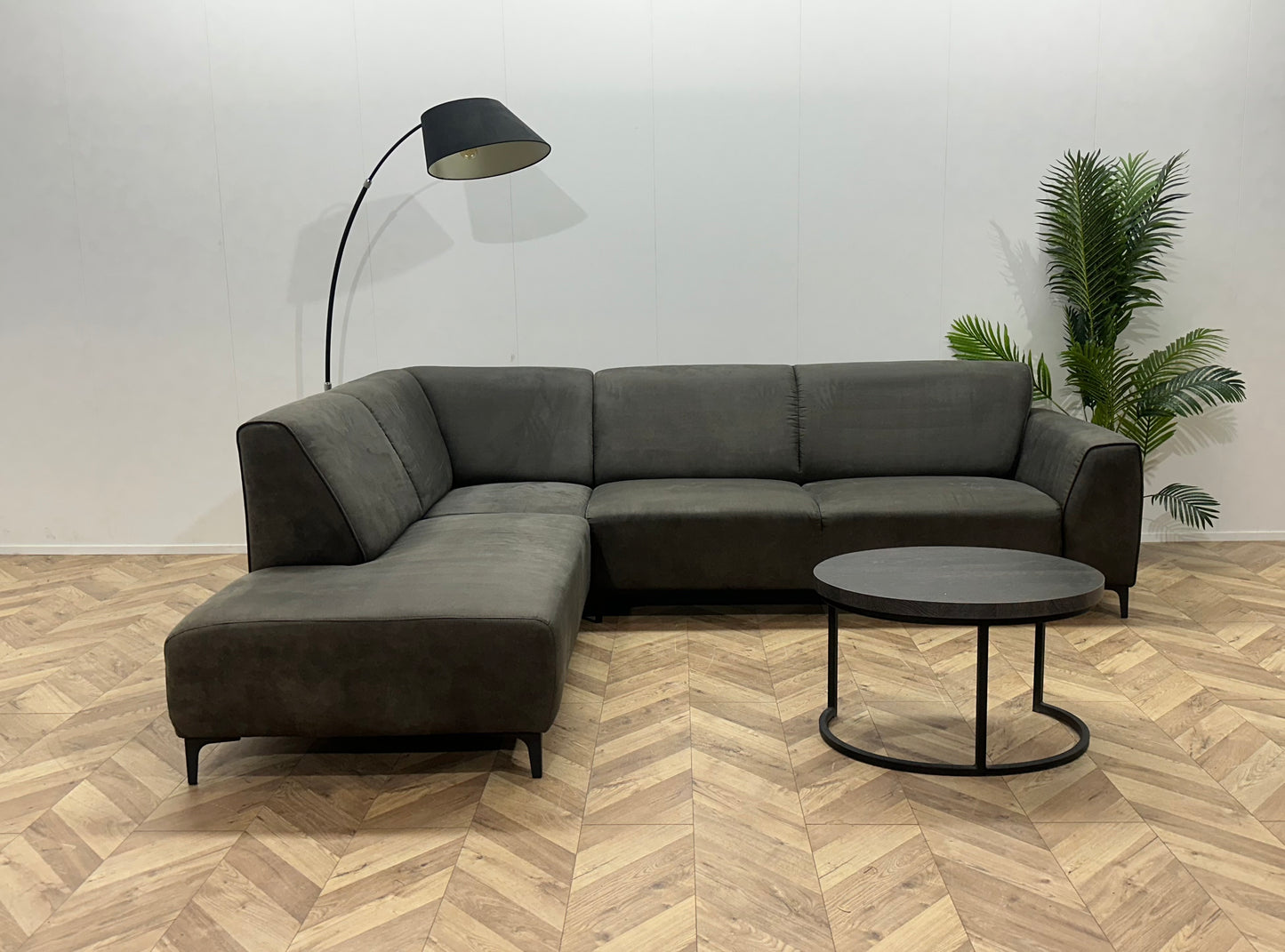 Antraciet Suède Stoffen Hoekbank