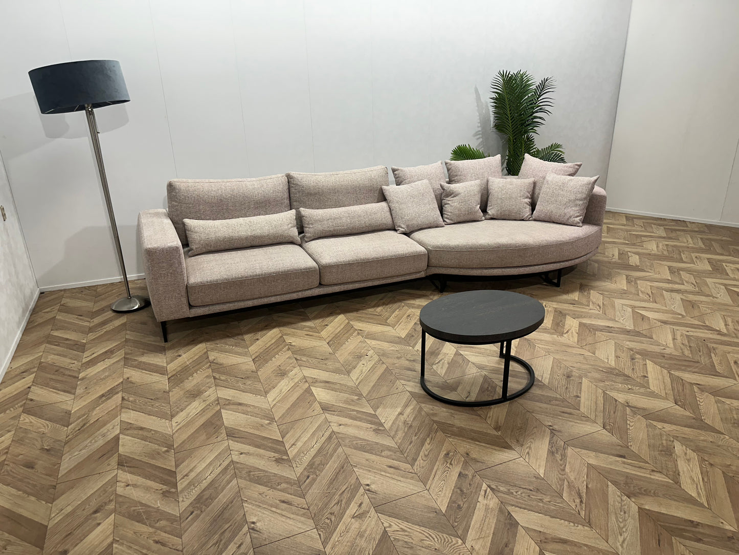 Crème Design Hoekbank ~ Losse Kussens Met Afneembare Hoezen