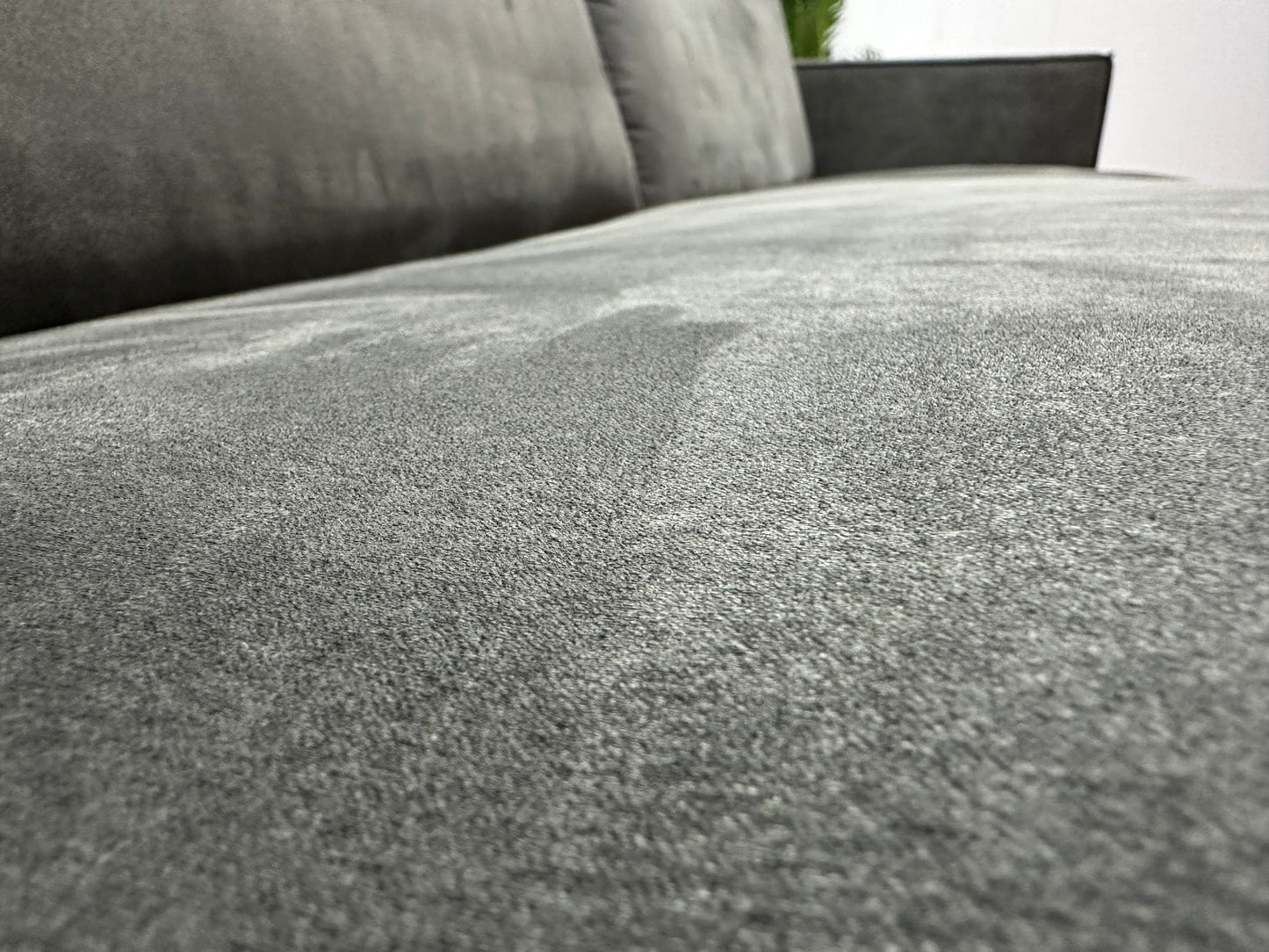 Antraciet Velvet 2.5-Zits Bank ~ Losse Kussens Met Afneembare Hoezen