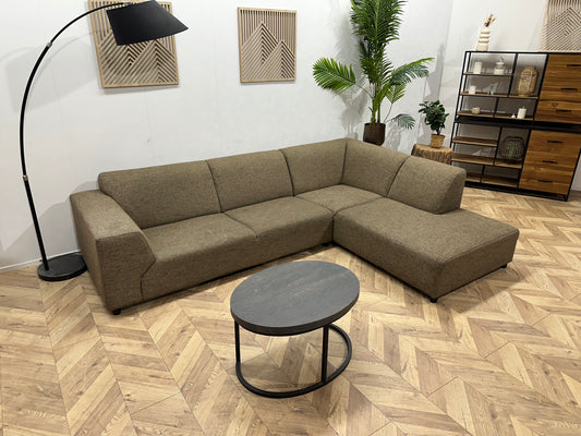 Bruine Hoekbank ~ Vaste Kussens