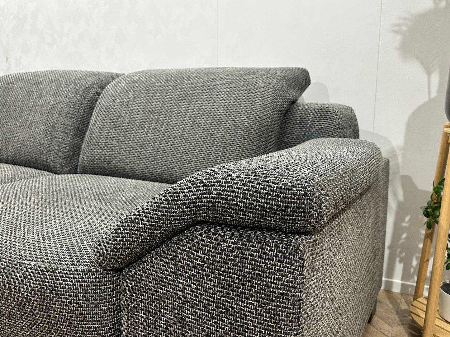 H&H Grijze Hoekbank ~ Verstelbare Hoofdsteunen