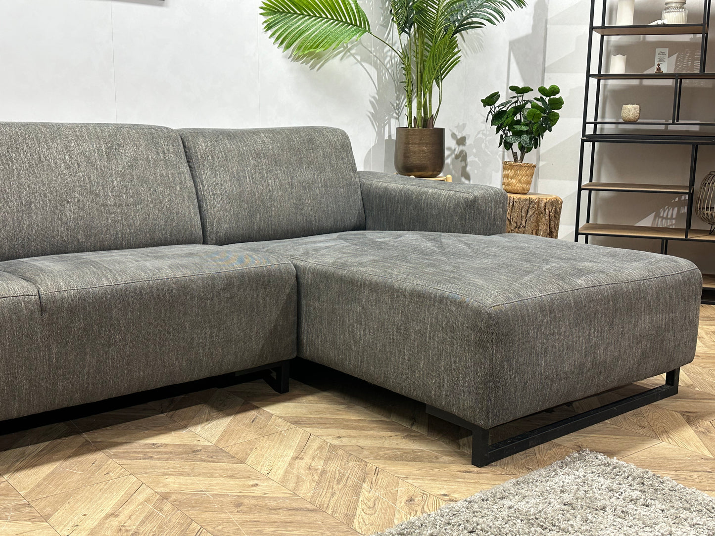 Grijze U Bank ~ Vaste Kussens