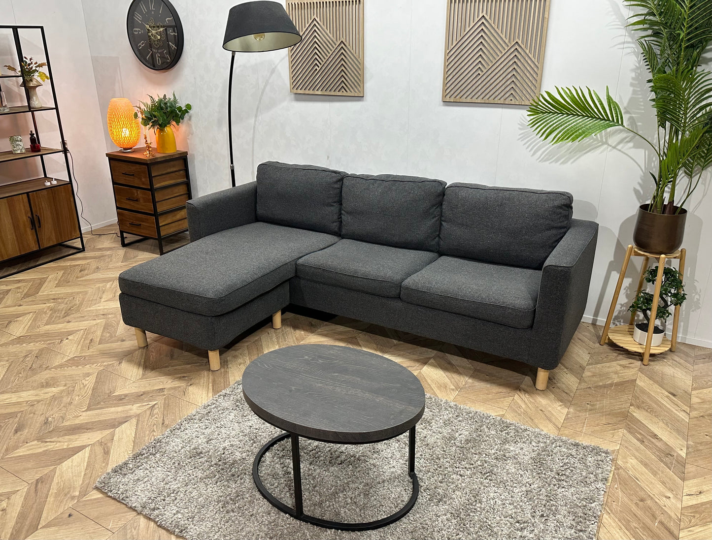 Antraciet Hoekbank ~ Meerdere Opstellingen