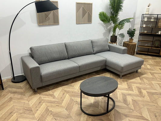 !Showroommodel! Licht Grijze Hoekbank