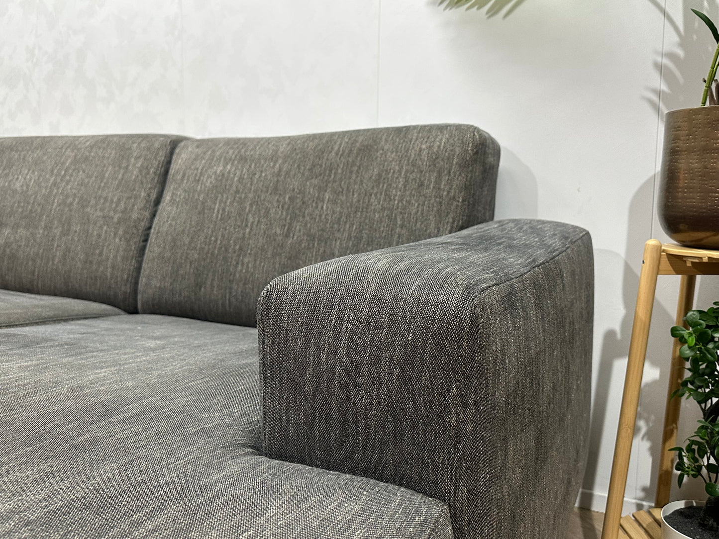 Grijze U Bank ~ Vaste Kussens