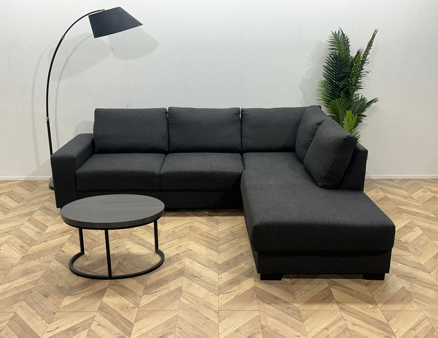 Antraciet Hoekbank ~ Losse Rugkussens Met Afneembare Hoezen