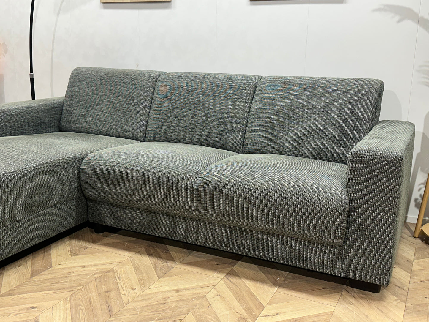 Grijze Hoekbank ~ Vaste Kussens