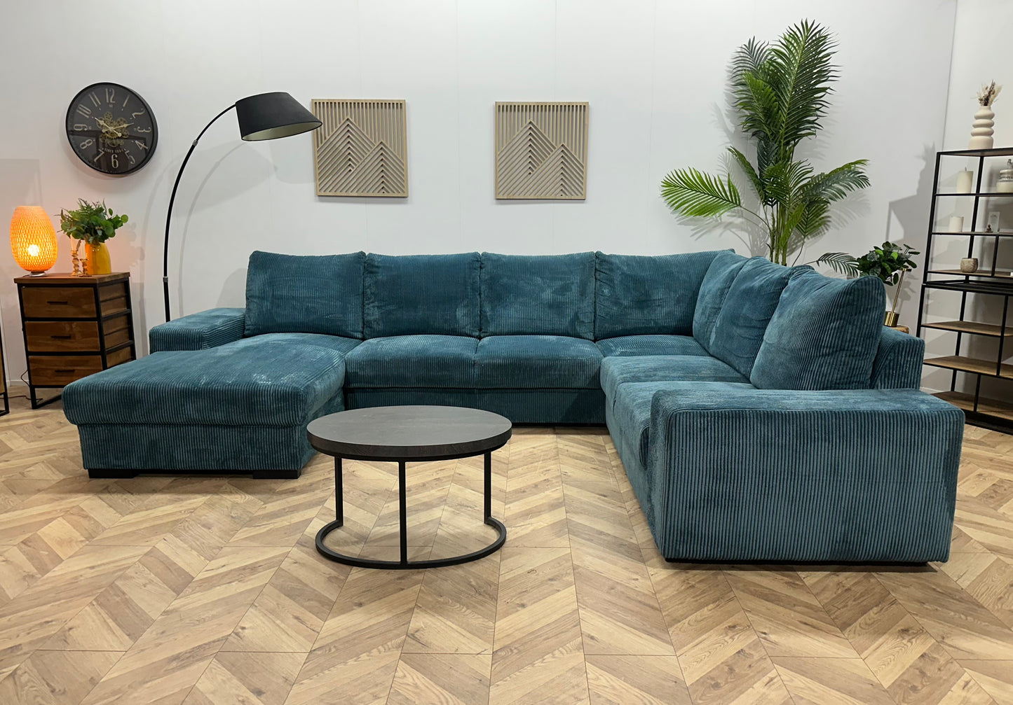 Blauwe Ribstof U Bank ~ Slaapfunctie