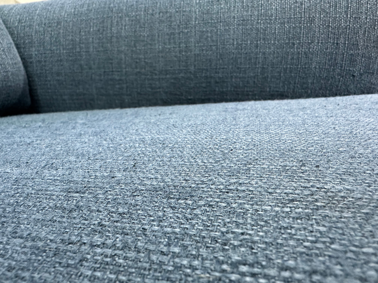 Blauwe Hoekbank Inc Hocker ~ Losse Rugkussens Met Afneembare Hoezen