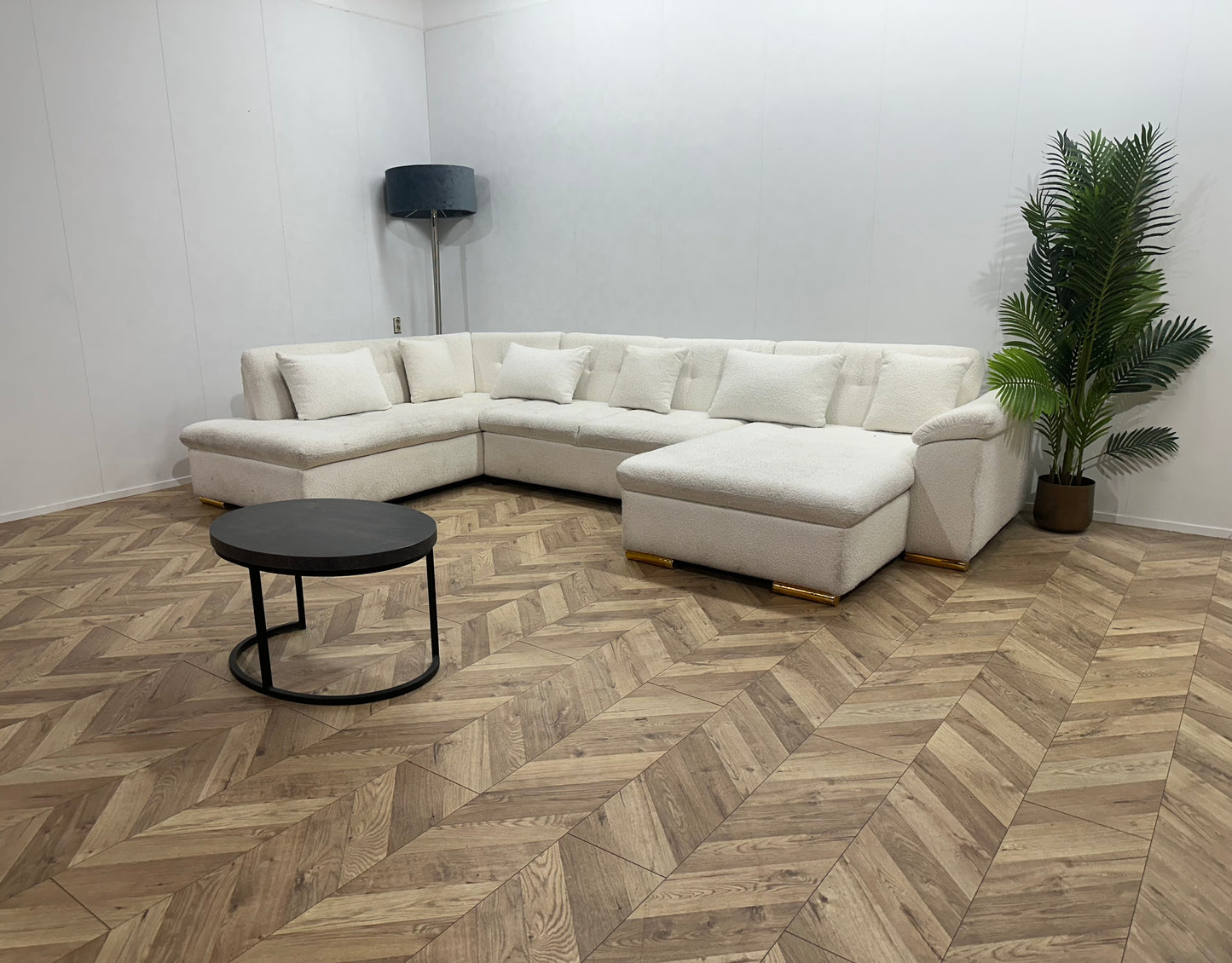Witte Bloucé Stoffen U Bank ~ Vaste Kussens