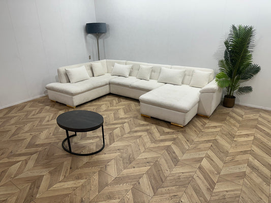 Witte Bloucé Stoffen U Bank ~ Vaste Kussens