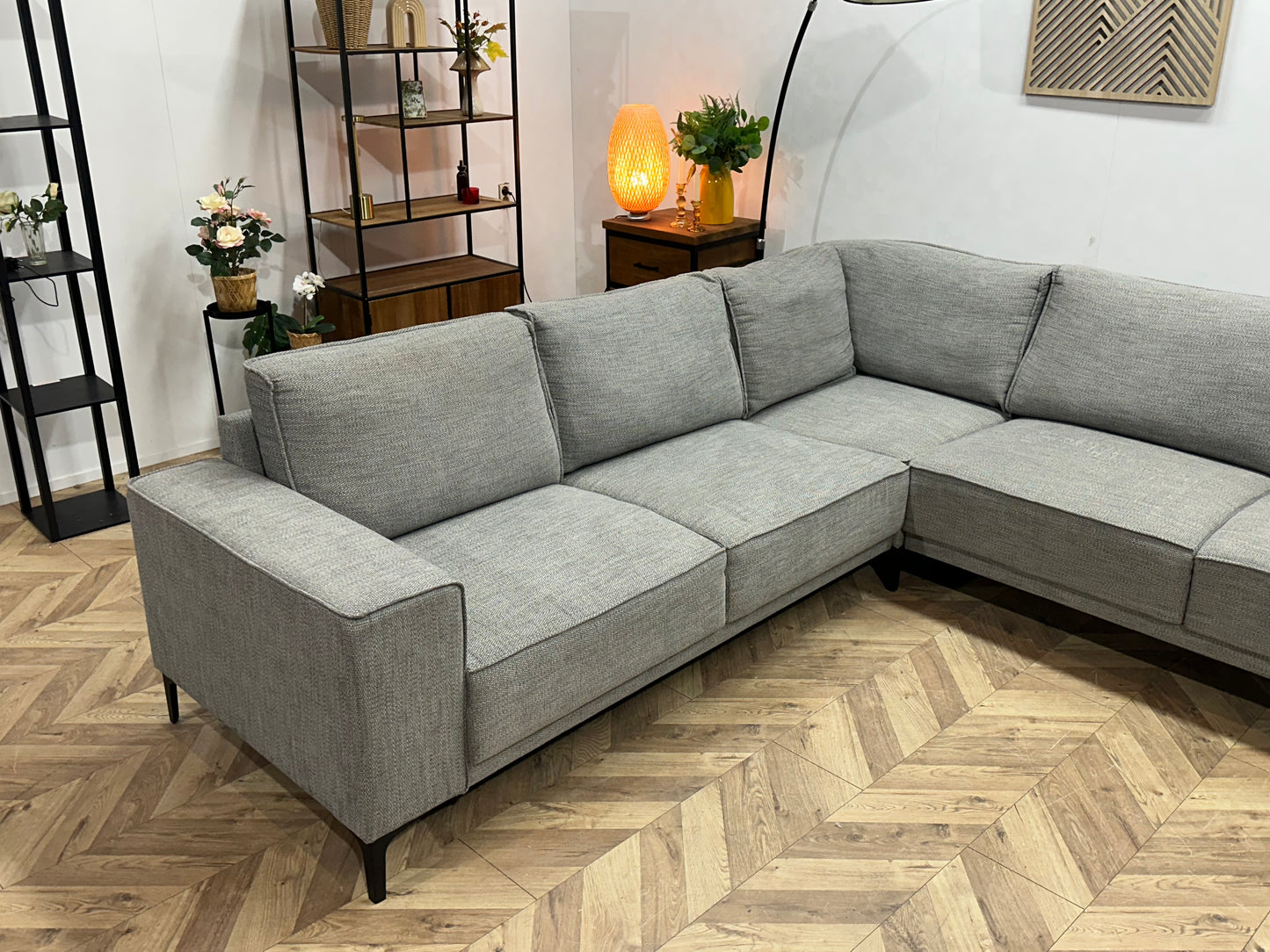 Licht Grijze U Bank ~ Losse Rugkussens Met Afneembare Hoezen