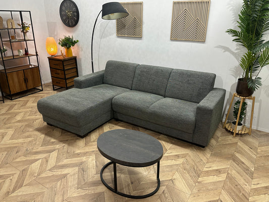 Grijze Hoekbank ~ Vaste Kussens