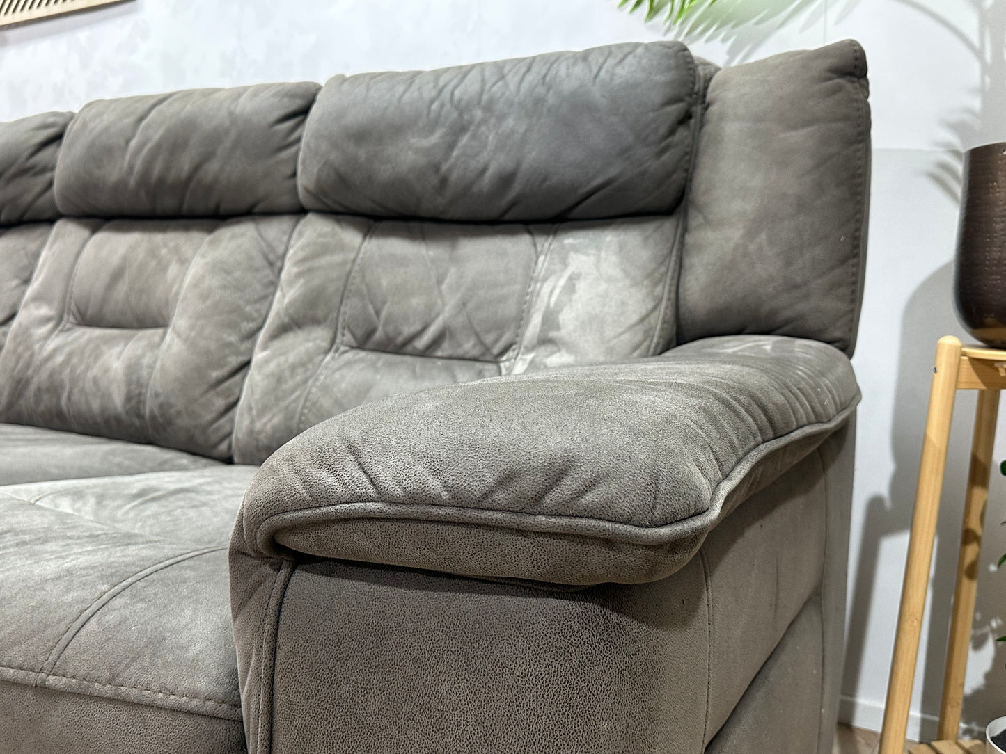 Antraciet Velvet Banken Set ~ Vaste Kussens