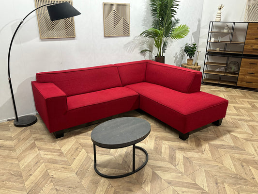 Rode Hoekbank ~ Vaste Kussens