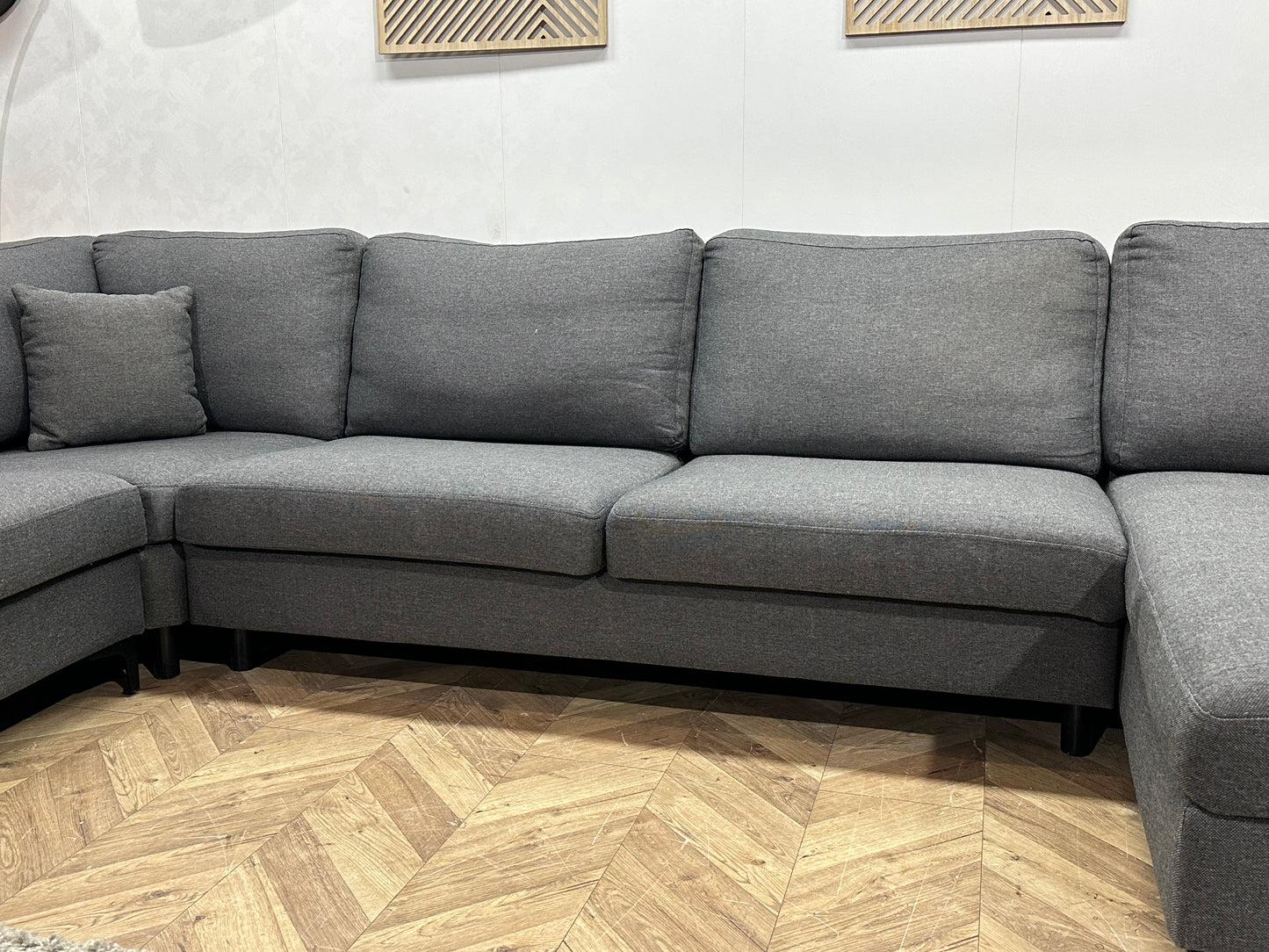 Antraciet U Bank ~ Losse Kussens Met Afneembare Hoezen