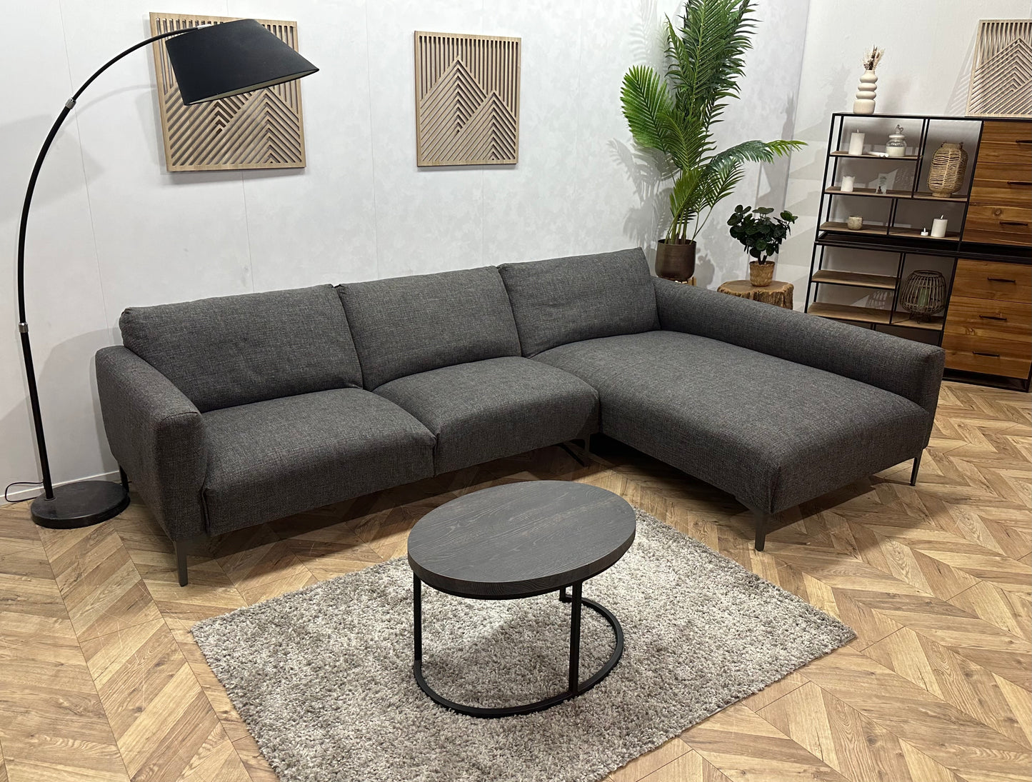 Bert Plantagie Antraciet Design Hoekbank ~ Vaste Kussens