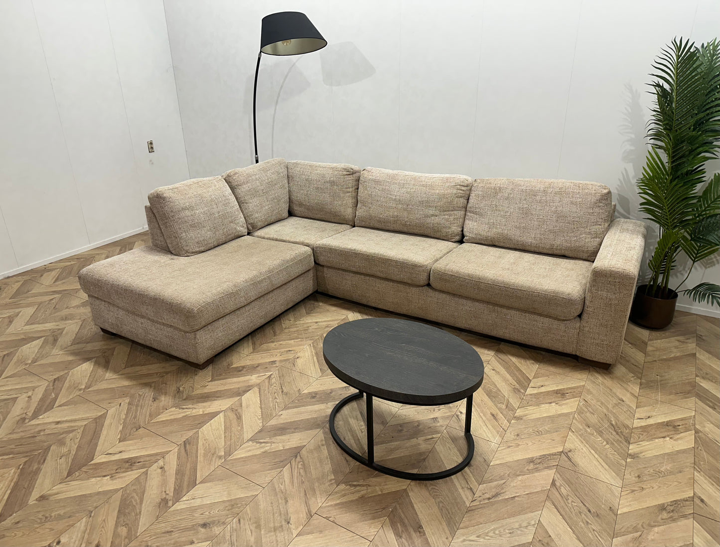 Licht Beige Hoekbank ~ Losse Kussens Met Afneembare Hoezen