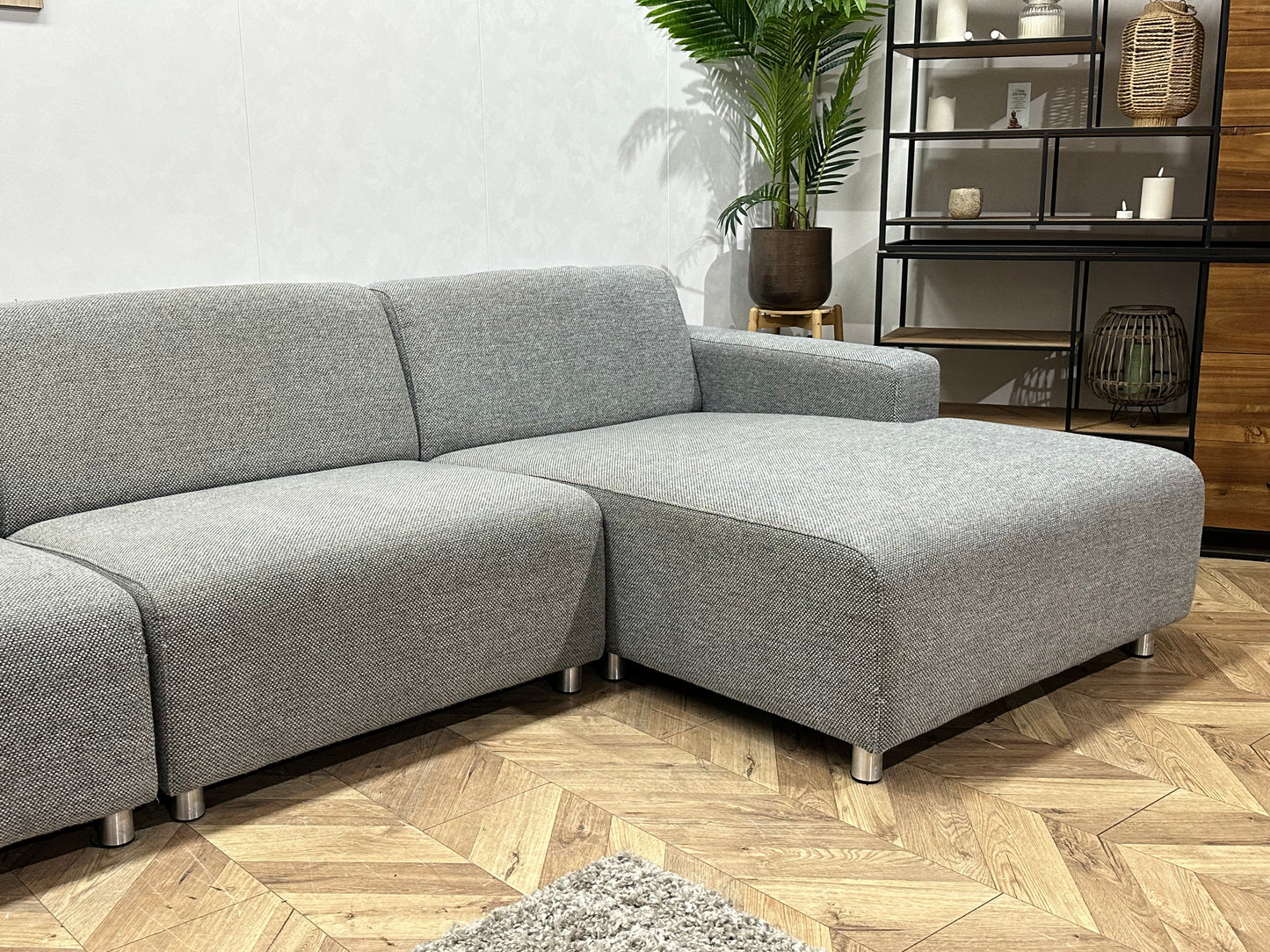 Licht Grijze Ruime U Bank ~ Vaste Kussens