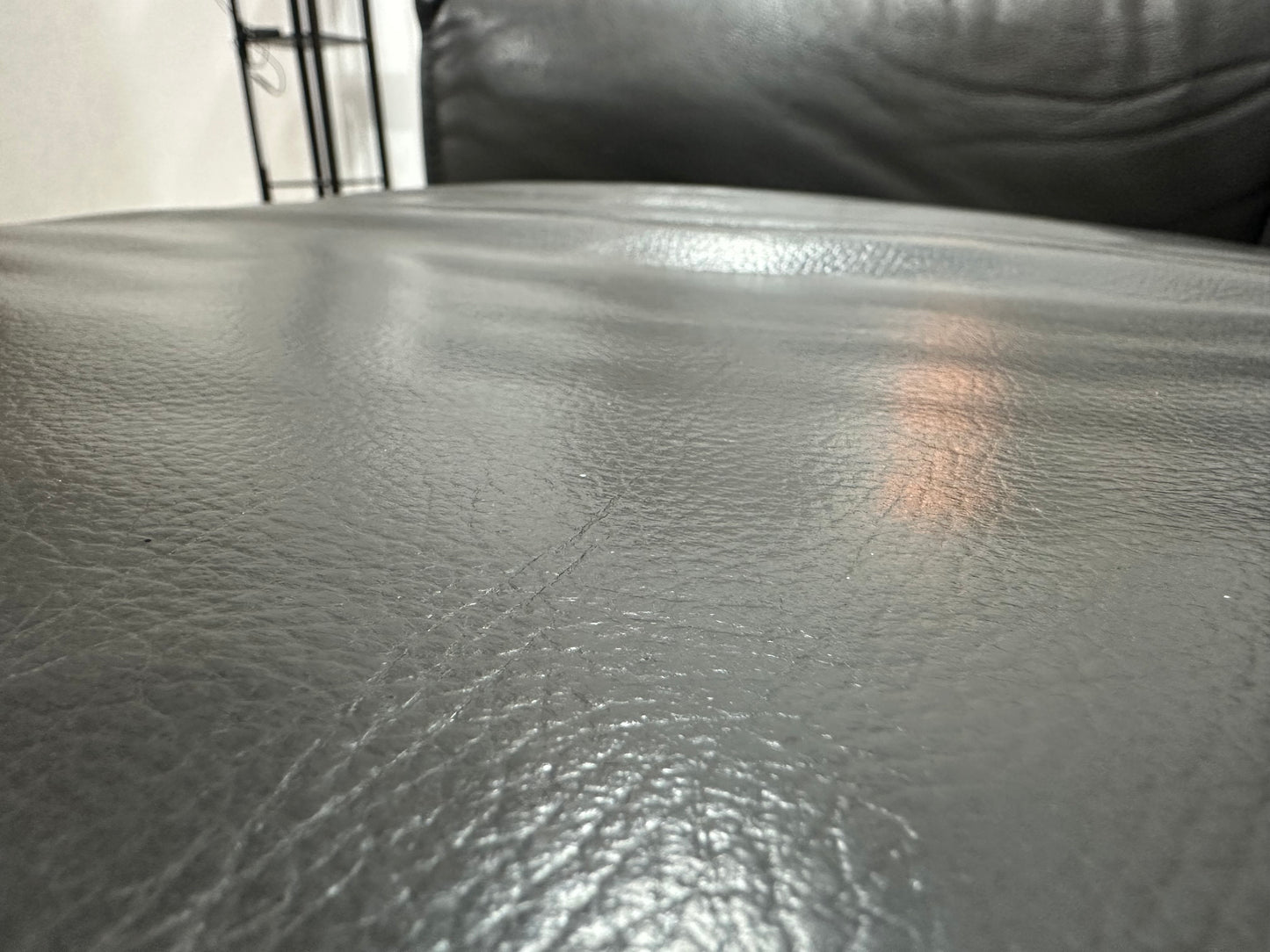 Montèl Antraciet Echt Lederen 2.5-Zits Bank ~ Vaste Kussens